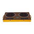 HYUNDAI HBM-C2 Electric Cooker 2 Burners, Wood طباخ ليزري هيونداي