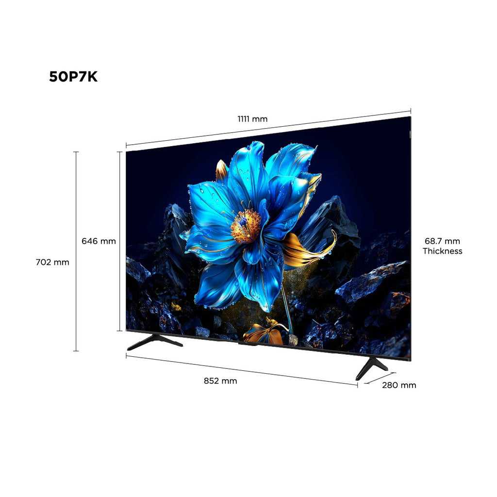 Téléviseur TCL QLED 50P7K - Écran 4K UltraHD, Son Dolby Atmos Et Google TV - Pour Un Cinéma Maison Immersif - 5