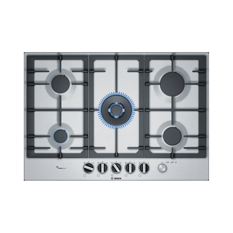 BOSCH PCQ7A5M90 Gas Hob 75cm, Stainless steel - طباخ مدمج من بوش