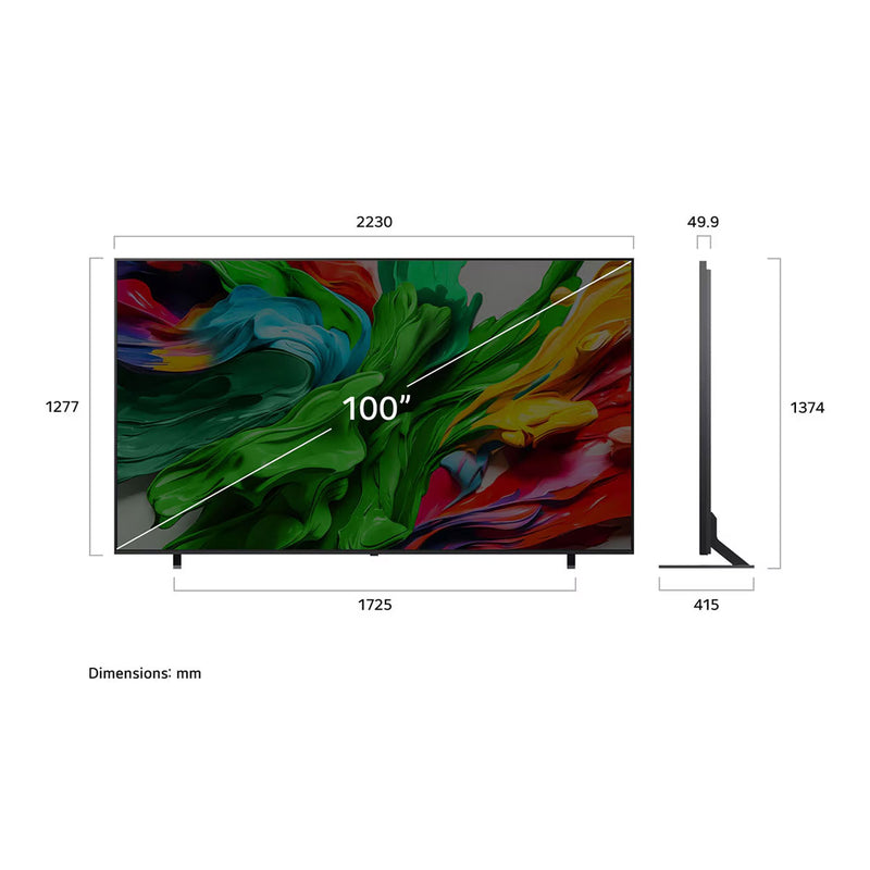 LG 100QNED86A6 100 Inch LG QNED evo AI QNED86 MiniLED 4K VRR 144Hz Smart TV AI Magic remote WebOS25 2025 شاشة حجم 100 ال جي + هدية LG S20A