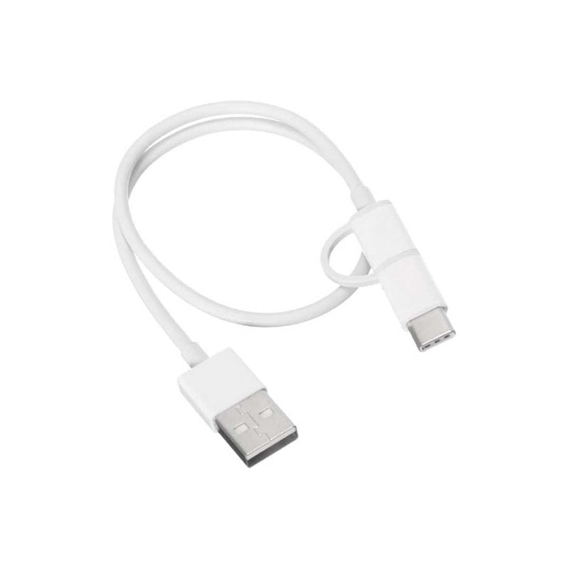 XIAOMI 15304 2-in-1 USB Cable Micro USB to Type C (30cm) White