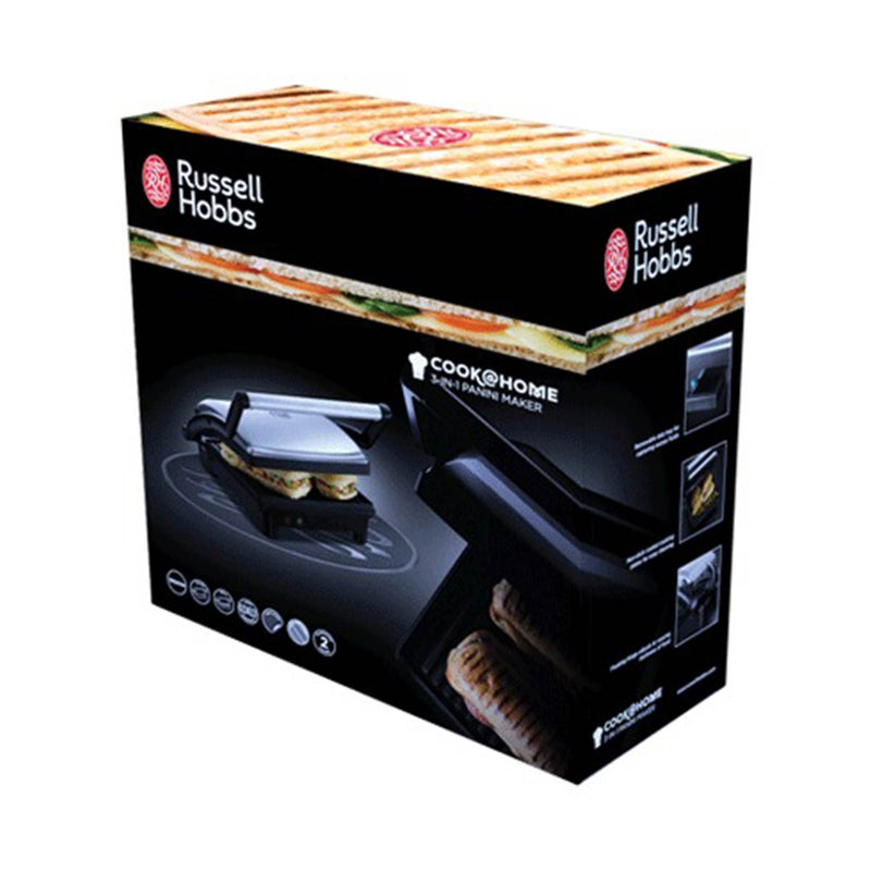 RUSSELL HOBBS 17888 3-in-1 Electric Grill & Griddle, Silver شواية كهربائية روسل هوبس
