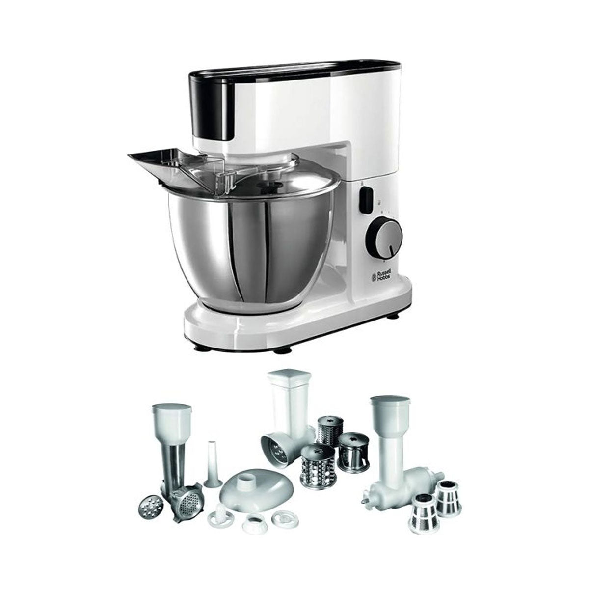 RUSSELL HOBBS 20355 Aura Stand Mixers سيت عجانة مع فرامة 700 واط سعة