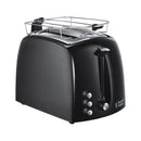 RUSSELL HOBBS 22601 Textures Plus 2 Slice Toaster, Black محمصة خبز روسل هوبس