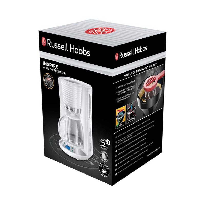 RUSSELL HOBBS 24390  Inspire White Coffee Maker , White ماكينة قهوة إنسباير - أبيض