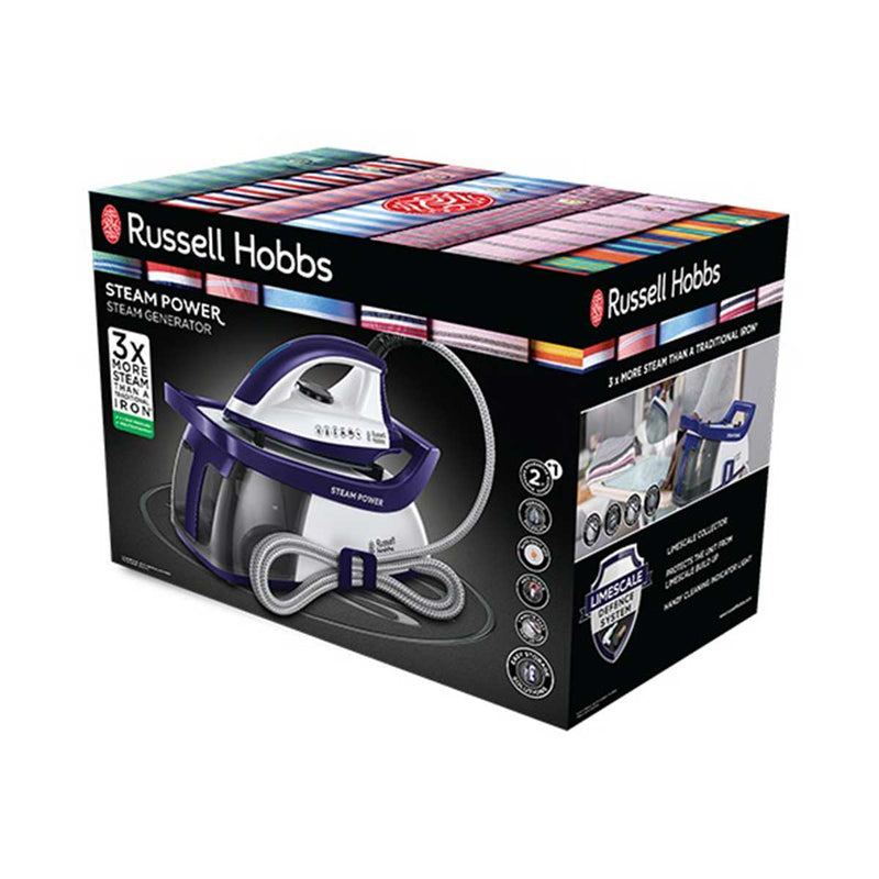 RUSSELL HOBBS 24440 Steam Power Generator Iron, Purple  مكواة مولد الطاقة البخارية روسل هوبس