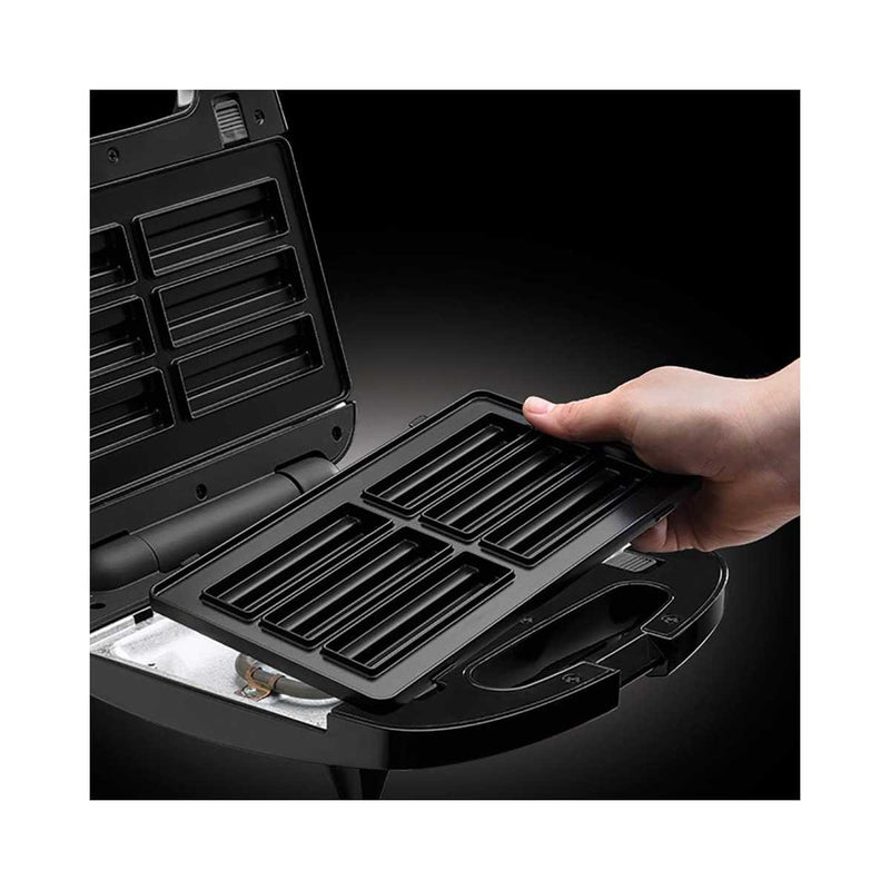 RUSSELL HOBBS 25490 3 Pack Treat Plates , Black مجموعة من 3 أطباق للحلوى