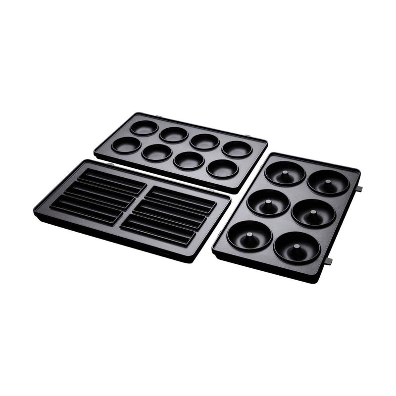 RUSSELL HOBBS 25490 3 Pack Treat Plates , Black مجموعة من 3 أطباق للحلوى