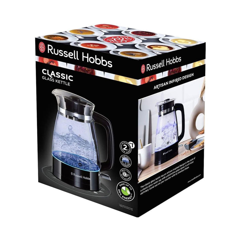 غلاية كهربائية 1.7 لتر 2400 واط من راسل هوبز Russell Hobbs 26080-70 Classic Glass Kettle