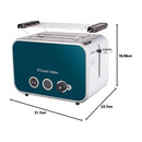 RUSSELL HOBBS 26431 Distinctions 2-Slice Toaster Ocean Blue محمصة خبز روسل هوبس
