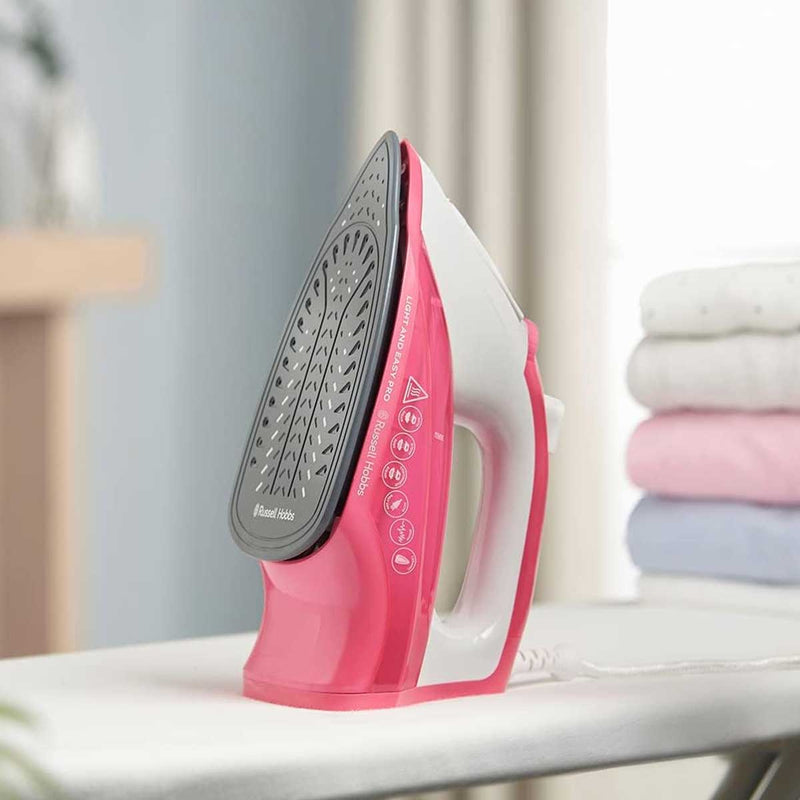 Russell Hobbs 26461-56 Pro Ceramic Light & Easy Steam Iron Pink 2600W