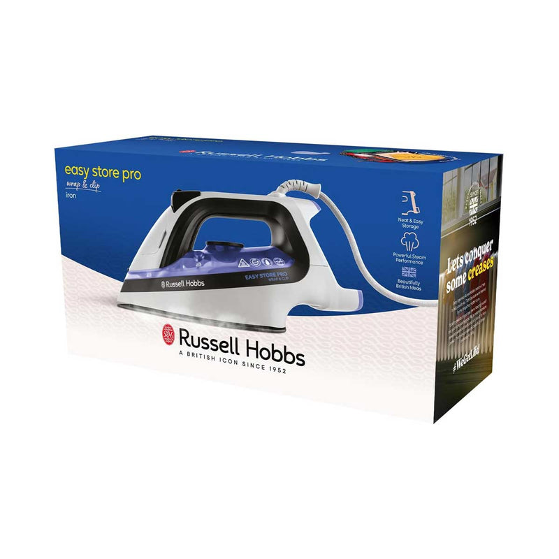 Russell Hobbs 26730-56 Easy Store Wrap & Clip Steam Iron, Non Stick Ceramic Soleplate, 320ml Water Tank