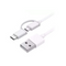 XIAOMI 15304 2-in-1 USB Cable Micro USB to Type C (30cm) White