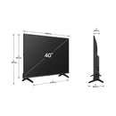 HISENSE 40A4Q FHD VIDAA Smart TV, 40-Inch شاشة ذكية نضام صوتي دولبي + نضام كيمنك حجم 40 هايسنس