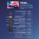 PHILIPS 43PUT7330/56 Google TV 4K LED - 120hz DLG - HDR10/Dolby Audio, 43-Inch شاشة حجم 43 بنضام كوكل  4 كي + 120 هيرتز + الصوت دولبي فلبس
