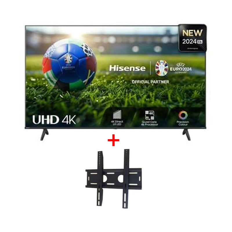 HISENSE 50A61N HD Smart TV LED 2024 + Alnour Model 140 TV Wall Mounted, 50 Inch شاشة حجم 50 هايسنس