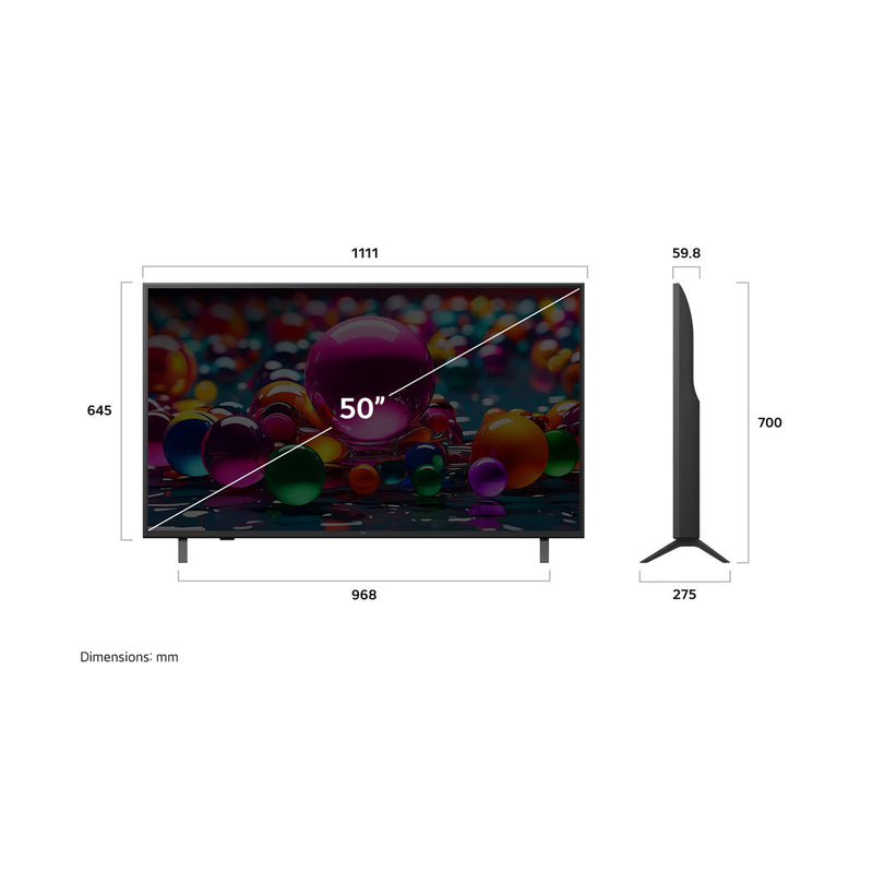 LG 65UA85006LA 65 Inch LG UHD AI UA85 4K Smart TV AI Magic remote HDR10 WebOS25 2025 شاشة حجم 65 ال جي