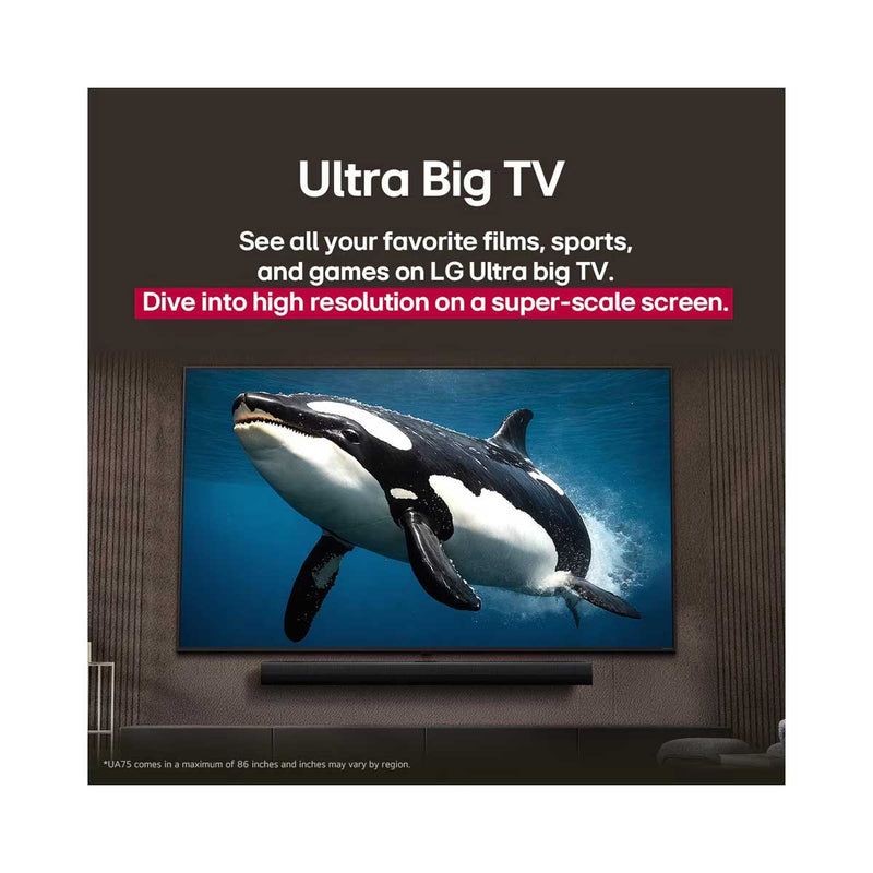 LG 65UA85006LA 65 Inch LG UHD AI UA85 4K Smart TV AI Magic remote HDR10 WebOS25 2025 شاشة حجم 65 ال جي