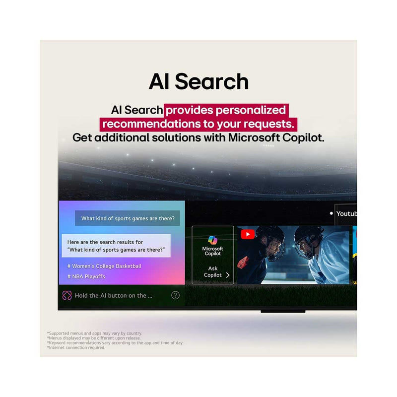 LG 65UA85006LA 65 Inch LG UHD AI UA85 4K Smart TV AI Magic remote HDR10 WebOS25 2025 شاشة حجم 65 ال جي