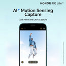 HONOR 5109BRVE 400 Lite Marrs Green / AI Camera Button / 108MP Street Style Portrait / 3500nits AMOLED Display / 5230mAh Large Battery  400 Lite هونر