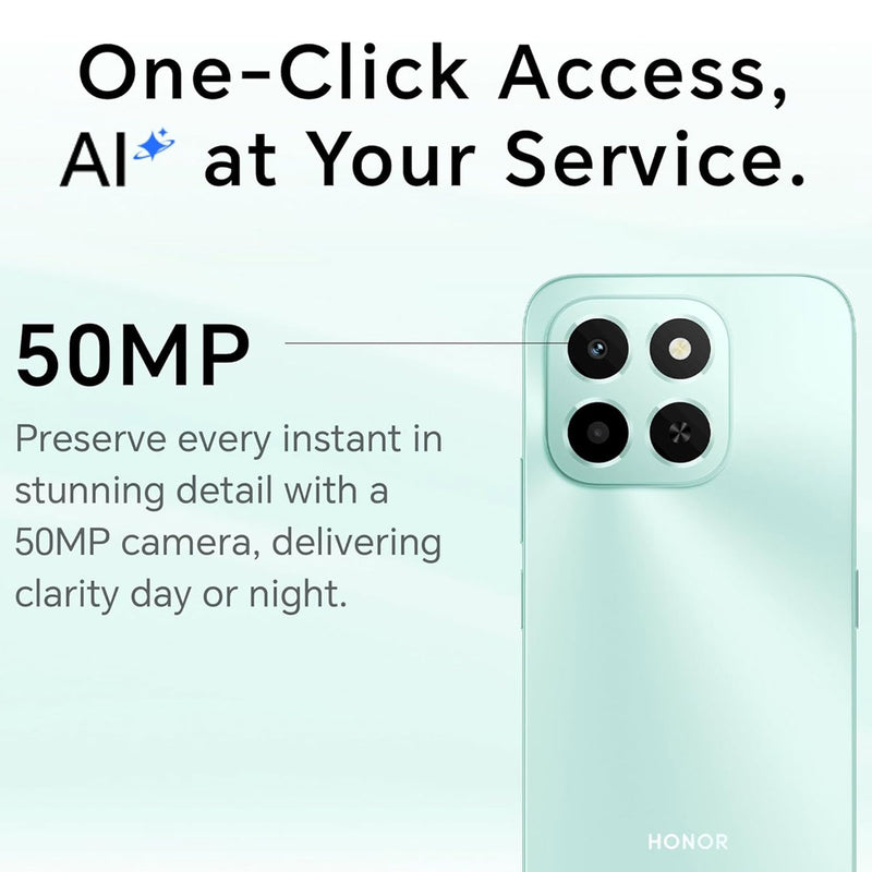 HONOR 5109BSVS X6C 4G 2025 | 6GB RAM 256GB Storage, Ocean Cyan X6C 4G هونر