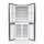 DENKA RM-550FDG Four Door Refrigerator Inverter System, Dark Grey