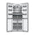 DENKA RM-550FLS Four Door Refrigerator Inverter System, Silver