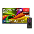 LG 55NU840B6LA NANO 4K AI NU84 Smart TV 2026, 55-Inch