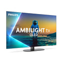 PHILIPS 55OLED810/12 Smart TV - 4K UHD OLED - Google TV - 3 Sided Ambilight - P5 AI Processor - 144Hz - Frameless Design - European origin, 55-Inch شاشة حجم 55 معالج بي 5 مدعوم بالذكاء الاصطناعي بدقة 4 كي + 144 هيرتز +اضائة من ثلاث جوانب فلبس