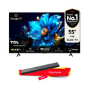 TCL P7K 55" QLED 4K TV 60Hz HDR 10+ Dolby Vision Atmos +  S45H  هدية