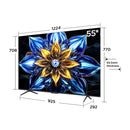TCL 55T8C QLED TV 144Hz Native Refresh Rate, 55 Inch