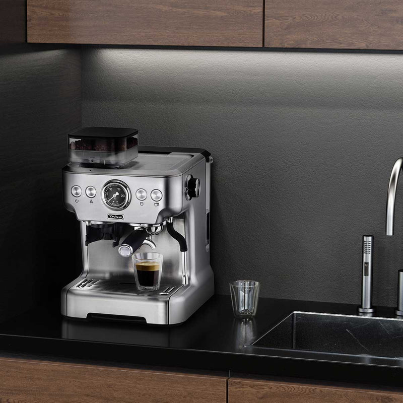 TRISA 6219.7512 Espresso machine "Barista Plus", Silver ماكينة اسبريسو "باريستا بلس"، فضي تريسا