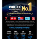 PHILIPS 65OLED810/12 Ambilight - 4K - OLED - Frameless - P5 AI Perfect Picture Engine - 144 Hz - Google TV - European origin, 65-Inch شاشة حجم 65 معالج بي 5 مدعوم بالذكاء الاصطناعي بدقة 4 كي + 144 هيرتز +اضائة من ثلاث جوانب فلبس