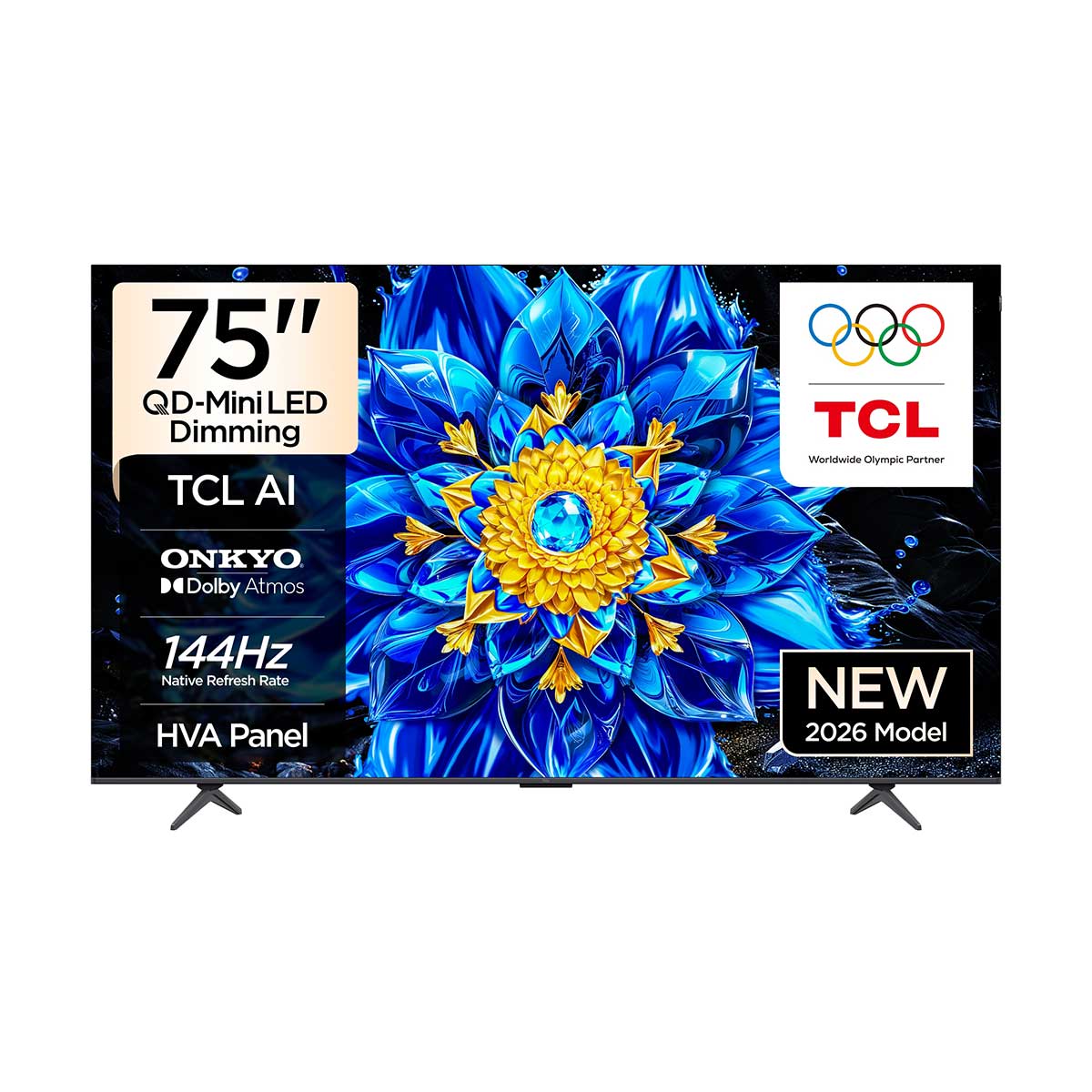 TCL P8L 75-Inch QD-Mini LED 144Hz VRR HDR 10+ Onkyo 2.1 Dolby Vision G