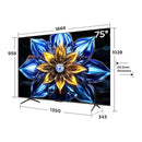 TCL 75T8C 4K QLED HDR Smart TV, Google TV with 144Hz Motion Clarity Pro and Onkyo 2.1 Sound