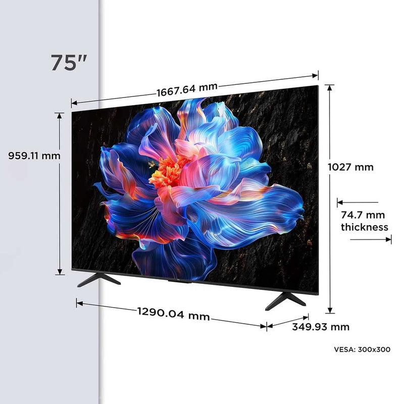 TCL V6C 75" UHD 4K TV With Dolby Audio HDR 10