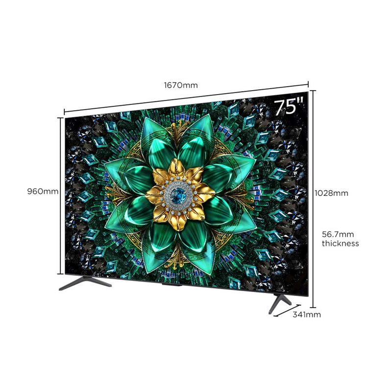 TCL Q6C 75" QD-Mini LED TV   288Hz Game Accelerator HDR 1000 nits