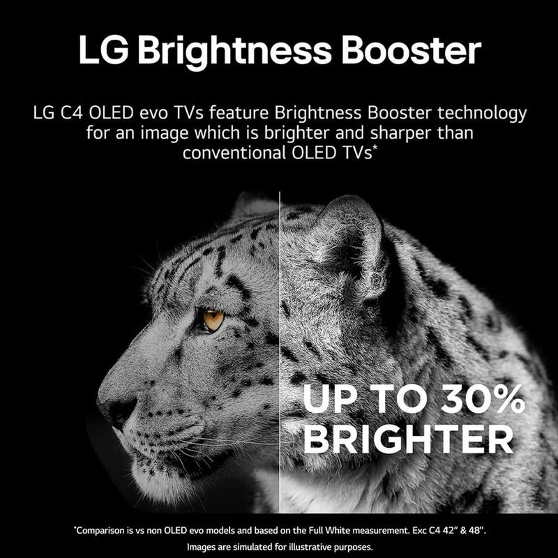 LG 77C46LA OLED evo AI C4 4K Smart TV 2024, 77 Inch شاشة الجي حجم 77