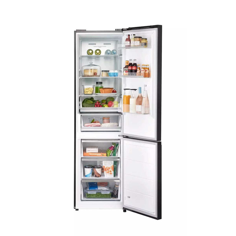 TRISA 77800.4845 Combi Fridge 378 L, Stainless Steel Black ثلاجة كومبي 378 لتر، ستانلس ستيل أسود تريسا