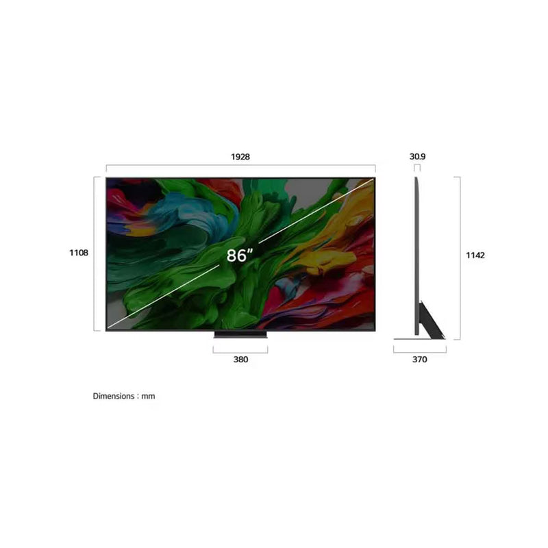 LG 86QNED86A6A 86 inch LG QNED evo AI QNED86 MiniLED 4K 120Hz Smart TV AI Magic remote webOS25 2025 شاشة حجم 86 ال جي