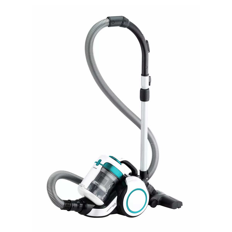 TRISA 9486.7345 Comfort Clean T8673 Vacuum Cleaner Without Bag, White/Turquoise مكنسة كهربائية بدون كيس تريسا