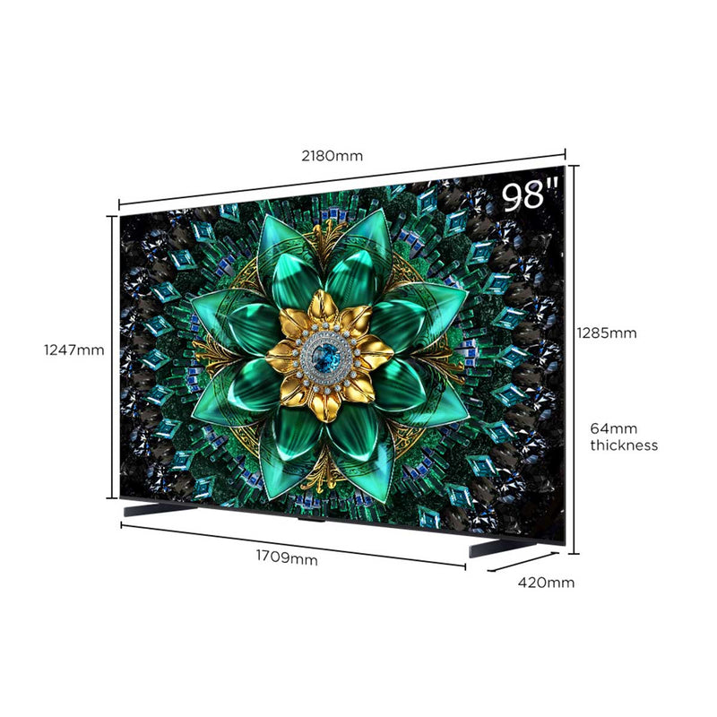 TCL Q6C 98" QD-Mini LED TV   288Hz Game Accelerator HDR 1000 nits