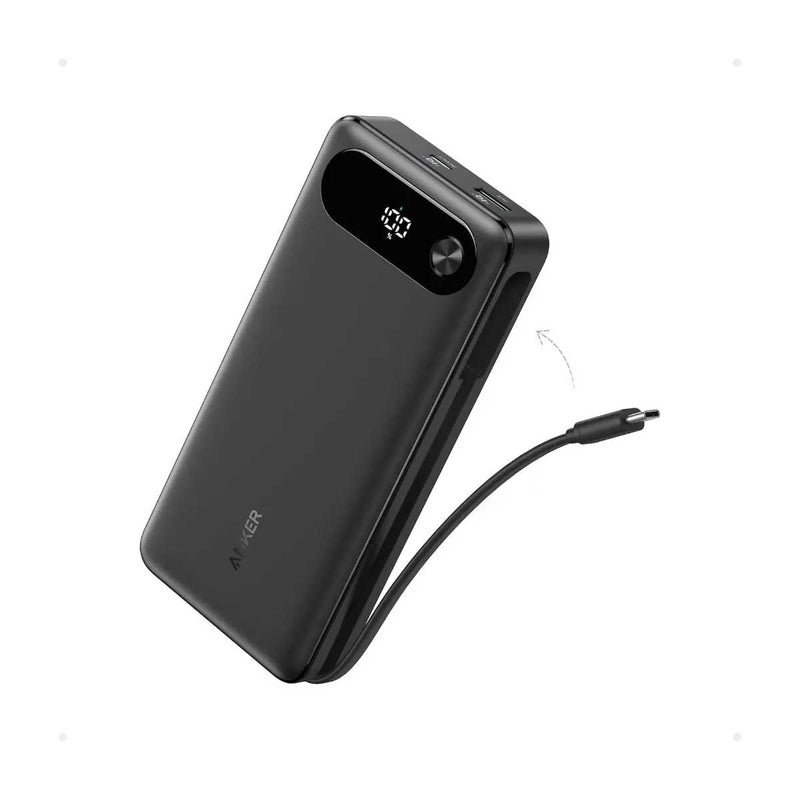 ANKER A1383H11 Power Bank 20000mAh 87W Portable Charger with Built-in USB-C Cable شاحن محمول انكر