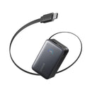 ANKER A1638H11 Nano Power Bank 10K 45W Built-In Retractable USB-C Cable, Black  باور بنك انكر
