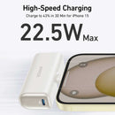 ANKER 5867 A1653H21 Nano Power Bank (22.5W, Built-In USB-C Connector), White  شاحن محمول انكر