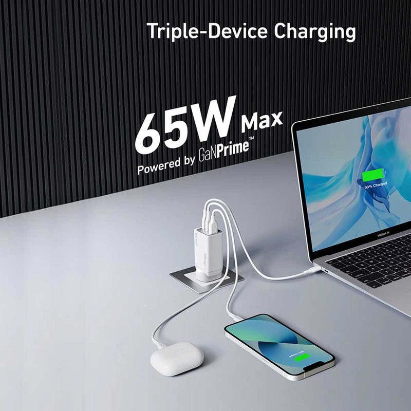 ANKER 5869 A1654H21 MagGo Qi2 Power Bank 10K mAh with built-in Stand, White شاحن محمول وايرلس انكر