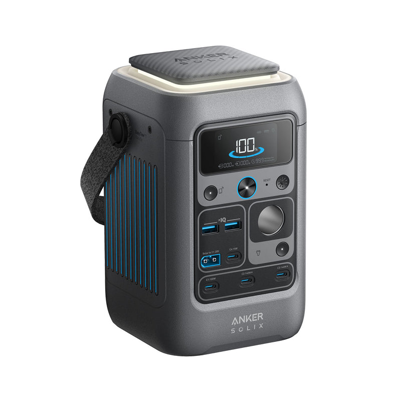 ANKER A17260Z1 5974 SOLIX C300 Portable Power Station - 288Wh | 300W, Black  محطة طاقة انكر