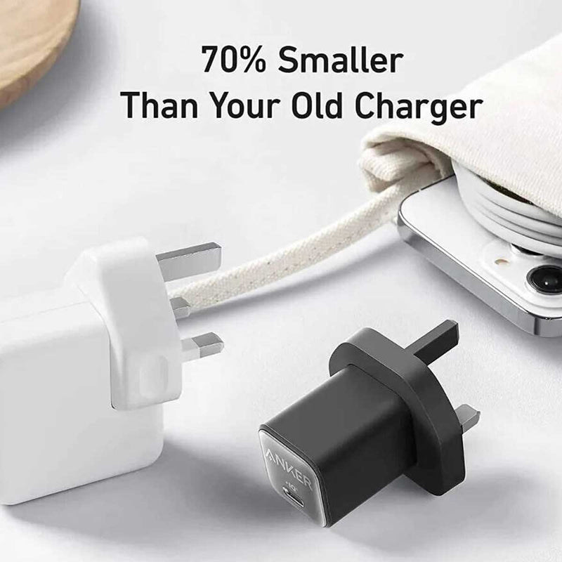 ANKER A2147K11 511 Charger, 30W Max Output, Powered by GaN, 70% Smaller Design شاحن انكر