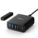 ANKER A2154K11 Charger 112W 6 Ports USB C Charger SG 3 Pin Plug USB Charger شاحن مكتبي انكر