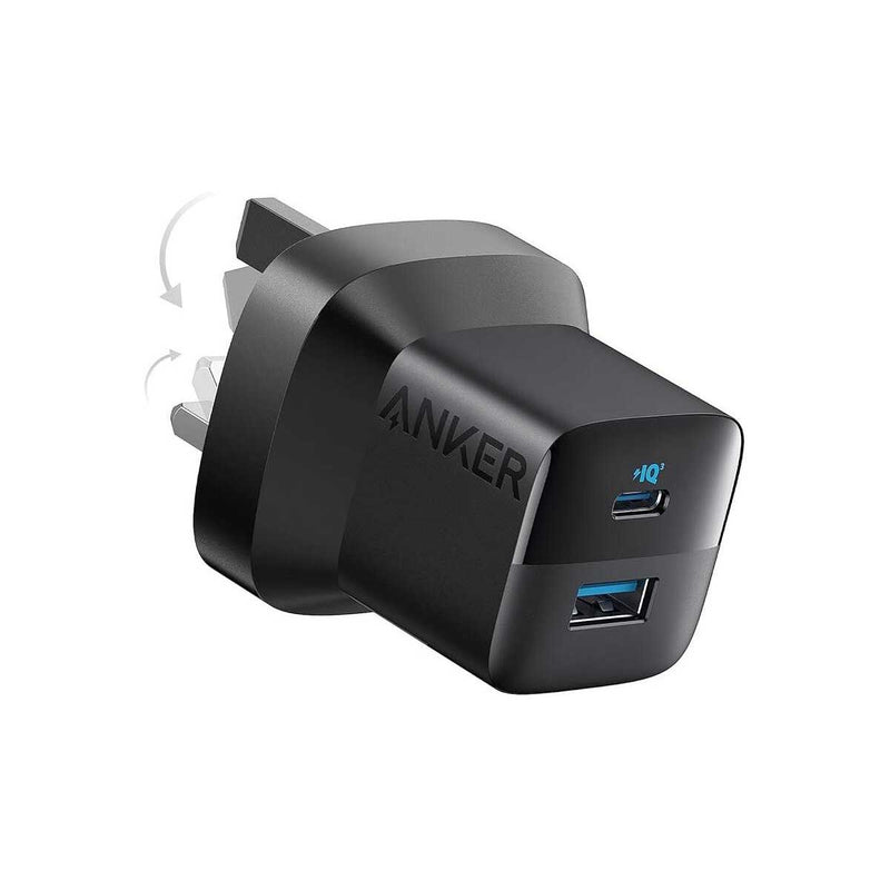 ANKER A2331K11 323 33W Wall Charger, USB Type-A & USB Type-C Interface, Black  شاحن انكر